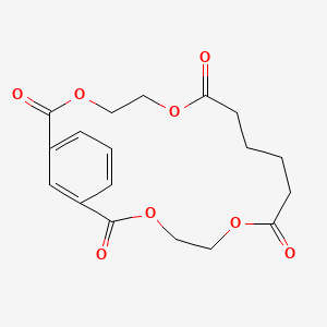 molecular formula C18H20O8 B8181605 3,6,13,16-Tetraoxa-bicyclo[16.3.1]docosa-1(21),18(22),19-triene-2,7,12,17-tetraone 