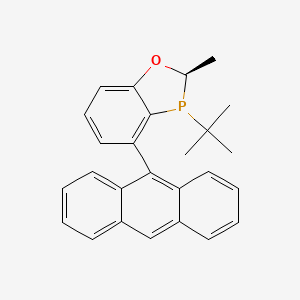 molecular formula C26H25OP B8181641 (2R)-4-anthracen-9-yl-3-tert-butyl-2-methyl-2H-1,3-benzoxaphosphole 