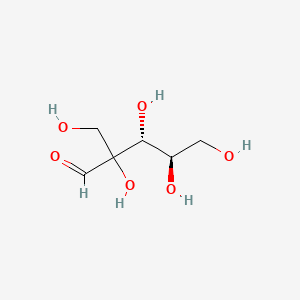 molecular formula C6H12O6 B8181692 (3R,4R)-2,3,4,5-tetrahydroxy-2-(hydroxymethyl)pentanal 