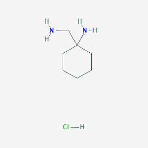 molecular formula C7H17ClN2 B8181728 1-(Aminomethyl)cyclohexan-1-amine;hydrochloride 