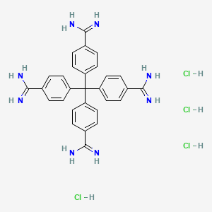 molecular formula C29H32Cl4N8 B8181790 4,4',4'',4'''-甲烷基四苯并咪唑二甲酰胺 四盐酸盐 