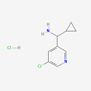 molecular formula C9H12Cl2N2 B8181802 (5-Chloropyridin-3-yl)(cyclopropyl)methanamine hydrochloride 