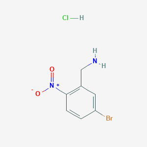 molecular formula C7H8BrClN2O2 B8181832 (5-Bromo-2-nitrophenyl)methanamine hydrochloride 