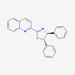 molecular formula C24H18N2O B8181843 (4S,5S)-4,5-Diphenyl-2-(quinolin-2-yl)-4,5-dihydrooxazole 