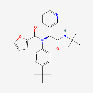 molecular formula C26H31N3O3 B8181889 (S)-N-(4-(tert-Butyl)phenyl)-N-(2-(tert-butylamino)-2-oxo-1-(pyridin-3-yl)ethyl)furan-2-carboxamide 