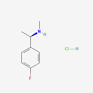 molecular formula C9H13ClFN B8181899 (R)-1-(4-Fluorophenyl)-N-methylethan-1-amine hydrochloride 