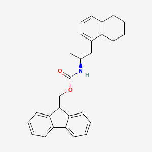 molecular formula C28H29NO2 B8181925 (9H-Fluoren-9-yl)methyl (S)-(1-(5,6,7,8-tetrahydronaphthalen-1-yl)propan-2-yl)carbamate 