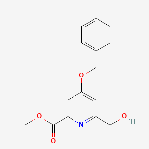 molecular formula C15H15NO4 B8181956 Methyl 4-(benzyloxy)-6-(hydroxymethyl)picolinate 
