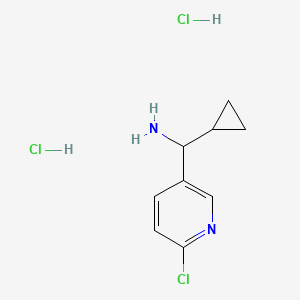 molecular formula C9H13Cl3N2 B8181982 (6-Chloropyridin-3-yl)(cyclopropyl)methanamine dihydrochloride 
