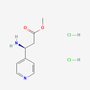 molecular formula C9H14Cl2N2O2 B8181983 Methyl (S)-3-amino-3-(pyridin-4-yl)propanoate dihydrochloride 