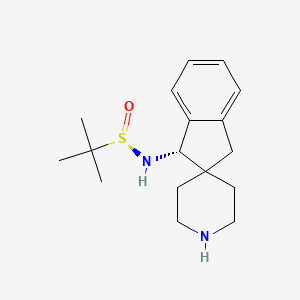 molecular formula C17H26N2OS B8181989 (R)-2-methyl-N-[(1S)-spiro[indane-2,4'-piperidine]-1-yl]propane-2-sulfinamide 