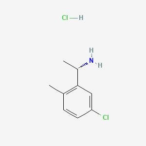molecular formula C9H13Cl2N B8181991 (S)-1-(5-Chloro-2-methylphenyl)ethan-1-amine hydrochloride 