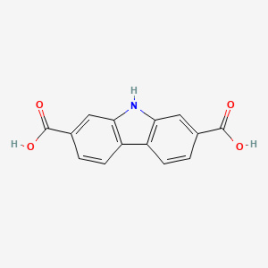 molecular formula C14H9NO4 B8182001 9H-Carbazole-2,7-dicarboxylic acid 
