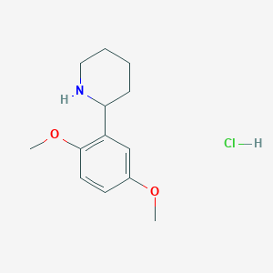 molecular formula C13H20ClNO2 B8182012 2-(2,5-Dimethoxyphenyl)piperidine hydrochloride 