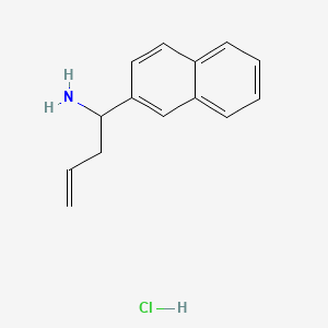 molecular formula C14H16ClN B8182016 1-(Naphthalen-2-yl)but-3-en-1-amine hydrochloride 