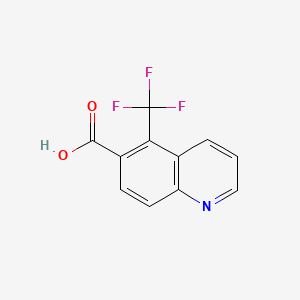 molecular formula C11H6F3NO2 B8182057 5-(Trifluoromethyl)quinoline-6-carboxylic acid 