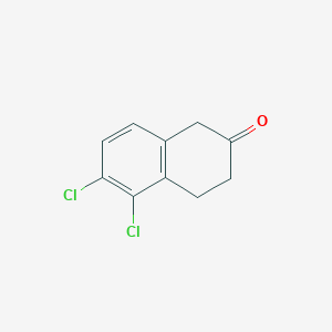 molecular formula C10H8Cl2O B8182071 5,6-Dichloro-1,3,4-trihydronaphthalen-2-one 