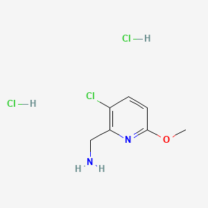 molecular formula C7H11Cl3N2O B8182081 (3-Chloro-6-methoxypyridin-2-yl)methanamine dihydrochloride 