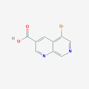 molecular formula C9H5BrN2O2 B8182087 5-Bromo-1,7-naphthyridine-3-carboxylic acid 