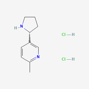 molecular formula C10H16Cl2N2 B8182096 (R)-2-Methyl-5-(pyrrolidin-2-yl)pyridine dihydrochloride 
