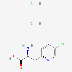 molecular formula C8H11Cl3N2O2 B8182163 (S)-2-Amino-3-(5-chloropyridin-2-yl)propanoic acid dihydrochloride 