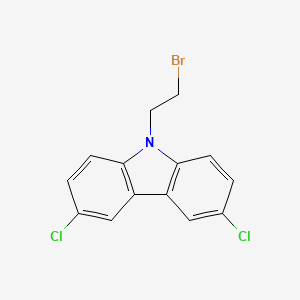 molecular formula C14H10BrCl2N B8182179 9-(2-Bromoethyl)-3,6-dichloro-9H-carbazole 
