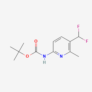molecular formula C12H16F2N2O2 B8182208 tert-Butyl (5-(difluoromethyl)-6-methylpyridin-2-yl)carbamate 