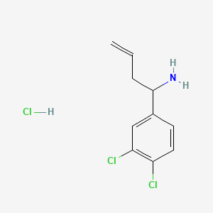 molecular formula C10H12Cl3N B8182236 1-(3,4-Dichlorophenyl)but-3-en-1-amine hydrochloride 