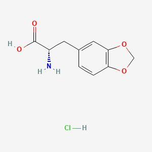 molecular formula C10H12ClNO4 B8182302 (S)-2-Amino-3-(benzo[d][1,3]dioxol-5-yl)propanoic acid hydrochloride 
