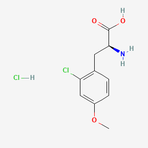 molecular formula C10H13Cl2NO3 B8182322 (S)-2-Amino-3-(2-chloro-4-methoxyphenyl)propanoic acid hydrochloride 