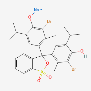 molecular formula C27H27Br2NaO5S B8182336 Sodium 2-bromo-4-(3-(3-bromo-4-hydroxy-5-isopropyl-2-methylphenyl)-1,1-dioxido-3H-benzo[c][1,2]oxathiol-3-yl)-6-isopropyl-3-methylphenolate 