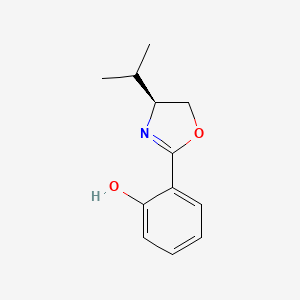 molecular formula C12H15NO2 B8182362 (S)-2-(4-Isopropyl-4,5-dihydrooxazol-2-yl)phenol 