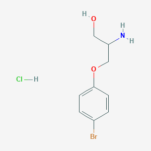 molecular formula C9H13BrClNO2 B8182412 2-Amino-3-(4-bromophenoxy)propan-1-ol;hydrochloride 