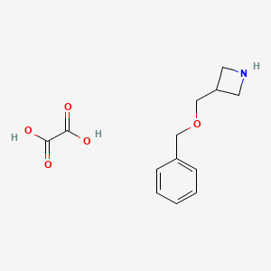 molecular formula C13H17NO5 B8182418 Oxalic acid;3-(phenylmethoxymethyl)azetidine 