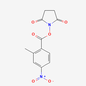 molecular formula C12H10N2O6 B8182424 2,5-Dioxopyrrolidin-1-yl 2-methyl-4-nitrobenzoate 