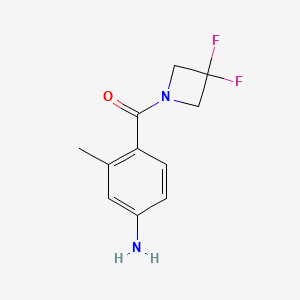 molecular formula C11H12F2N2O B8182446 (4-Amino-2-methylphenyl)(3,3-difluoroazetidin-1-yl)methanone 