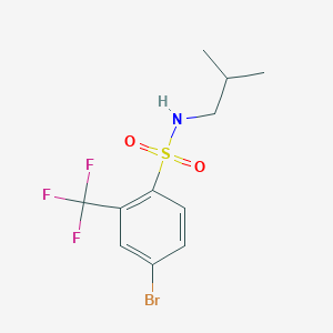 molecular formula C11H13BrF3NO2S B8182484 4-Bromo-N-isobutyl-2-(trifluoromethyl)benzenesulfonamide 