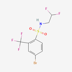 molecular formula C9H7BrF5NO2S B8182489 4-Bromo-N-(2,2-difluoroethyl)-2-(trifluoromethyl)benzenesulfonamide 