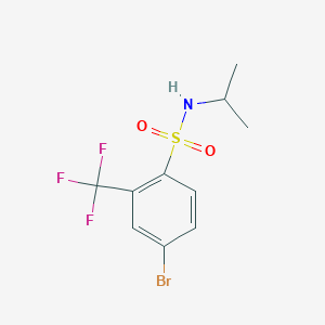 molecular formula C10H11BrF3NO2S B8182510 4-bromo-N-isopropyl-2-(trifluoromethyl)benzenesulfonamide 