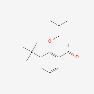 molecular formula C15H22O2 B8182537 3-(tert-Butyl)-2-isobutoxybenzaldehyde 