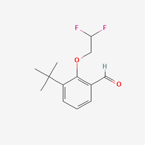 molecular formula C13H16F2O2 B8182539 3-(tert-Butyl)-2-(2,2-difluoroethoxy)benzaldehyde 