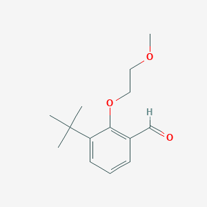 molecular formula C14H20O3 B8182553 3-(tert-Butyl)-2-(2-methoxyethoxy)benzaldehyde 