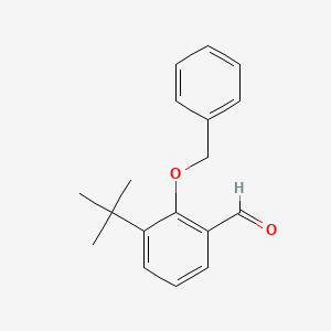 molecular formula C18H20O2 B8182561 2-(Benzyloxy)-3-tert-butylbenzaldehyde 
