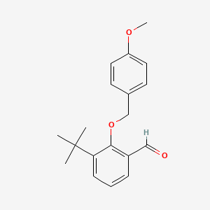 molecular formula C19H22O3 B8182564 3-tert-Butyl-2-(4-methoxybenzyloxy)benzaldehyde 