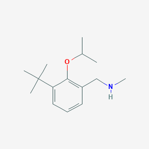 molecular formula C15H25NO B8182605 1-(3-(tert-Butyl)-2-isopropoxyphenyl)-N-methylmethanamine 