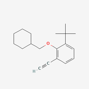 molecular formula C19H26O B8182629 1-(tert-Butyl)-2-(cyclohexylmethoxy)-3-ethynylbenzene 