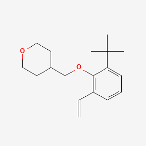 molecular formula C18H26O2 B8182635 4-((2-(tert-Butyl)-6-vinylphenoxy)methyl)tetrahydro-2H-pyran 