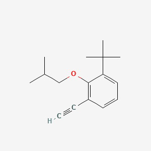 molecular formula C16H22O B8182659 1-(tert-Butyl)-3-ethynyl-2-isobutoxybenzene 