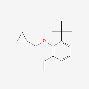 molecular formula C16H22O B8182660 1-(tert-Butyl)-2-(cyclopropylmethoxy)-3-vinylbenzene 