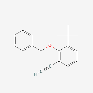 molecular formula C19H20O B8182707 2-(Benzyloxy)-1-(tert-butyl)-3-ethynylbenzene 